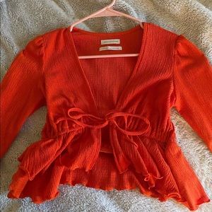 Red blouse